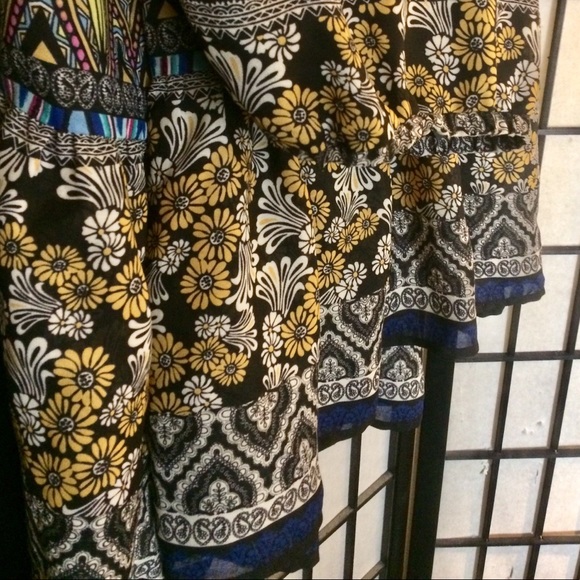 Multicolored maxi skirt- tribal and floral pattern Bisou - Picture 5 of 8